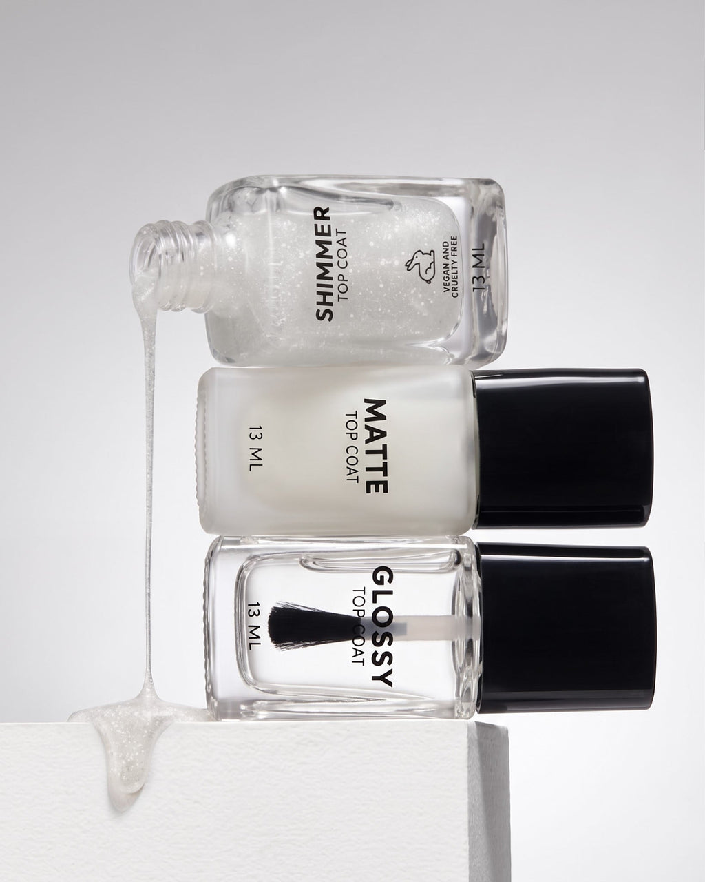 Trio: Glossy, Matte & Shimmer Top Coat