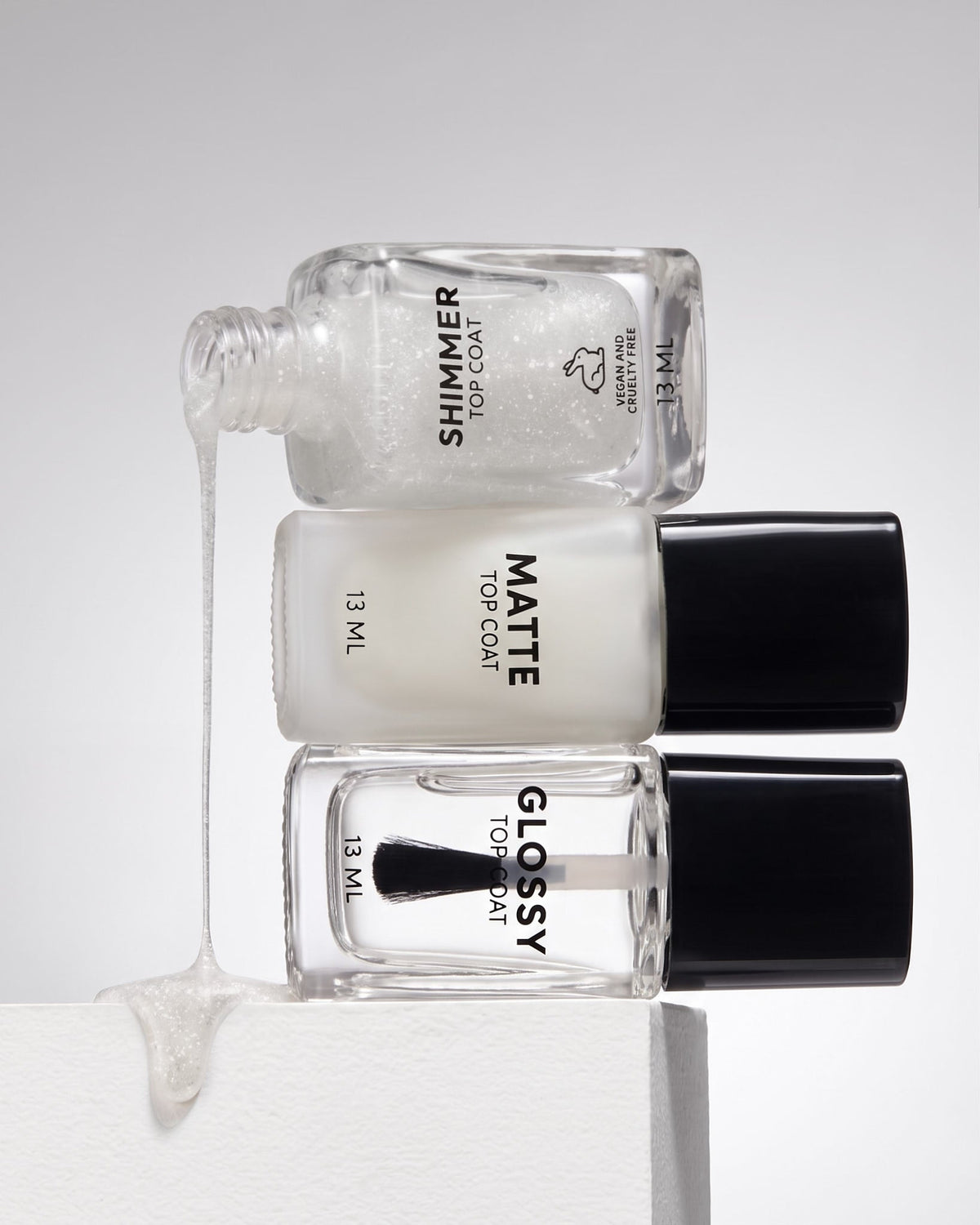 Trio: Glossy, Matte & Shimmer Top Coat